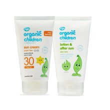 Green People Organic Children Sun Cream SPF30 + After Sun Bundle 2x150ml | Natural, Organic Sunscreen for Kids | Eczema Friendly, Sensitive Skin,