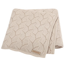 LAWKUL Cellular Blanket Baby 100% Cotton Knitted Soft Knit Crochet Blankets for Newborn Boy Girls Toddler 100x80cm Beige