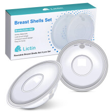 Lictin 2 Pcs Reusable Breast Milk Collection Shells, Breast Shells Nursing Cup Soft Milk Saver, Flexible Anti-Overfill Breast Pad for Breastfeeding,