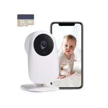 nooie baby Monitor, WiFi Baby Monitor with Camera and Night Vision 2K, Video Baby Monitor with Crying/Motion/Sound Detection for Nanny Indoor, Two Way