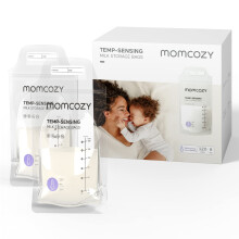 Momcozy Storage Bags 120 PCS, Temp-Sensing Discoloration Breastmilk Storing Bags, Disposable Milk Storage Bag with 6oz Self Standing, No-Leak Milk