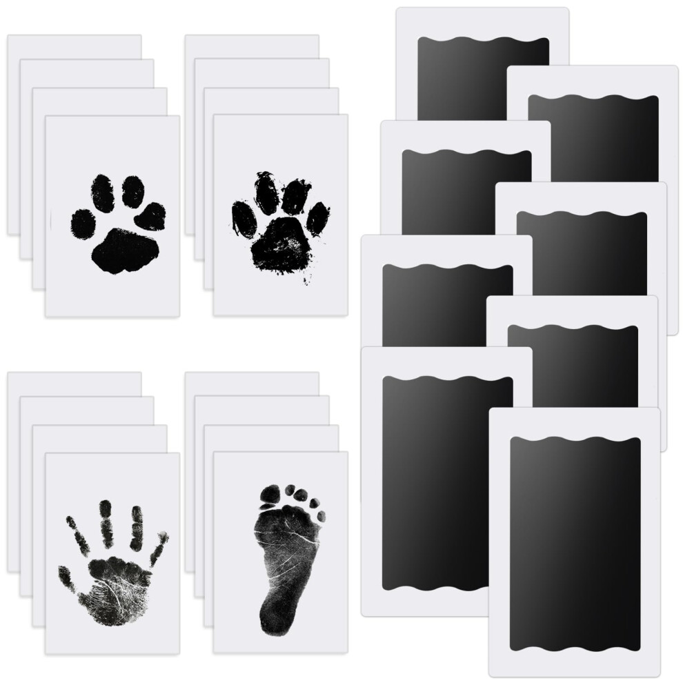 Inkless Hand & Footprint Kit, 8 Baby Inkless Print Pads, 16 Imprint Cards, Dog Paw Print Kit, Baby Imprint Kits Safe Non-Toxic, Pet Paw Stamp Nabance
