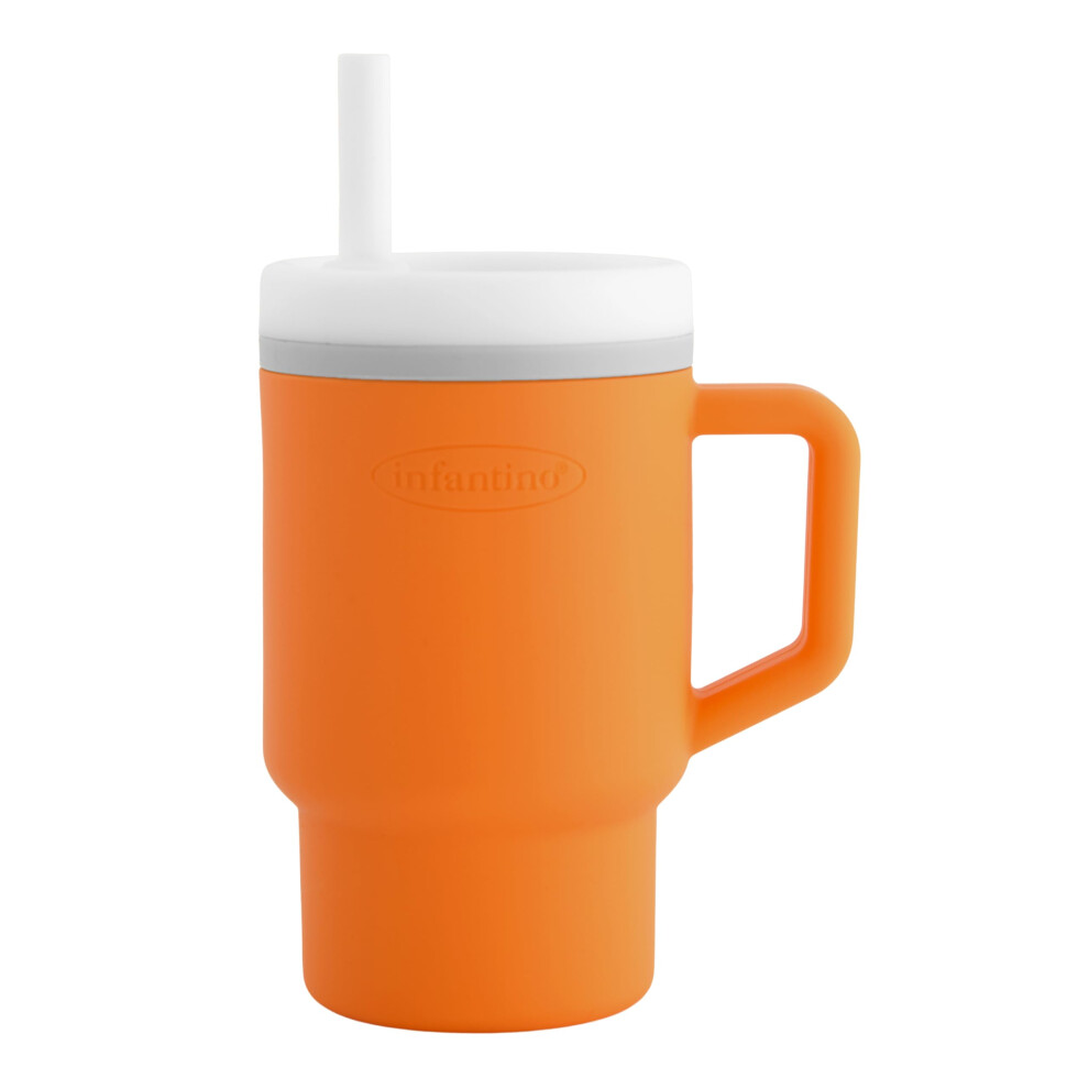 Infantino My 1st Tumbler ? Adorable Miniature Tumbler with Leak-Resistant Straw and Toddler-Friendly Handle, Encourages Hydration, Easy to Clean, 9