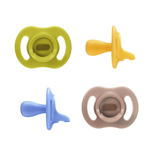 Tommee Tippee Tommee Tippee Ultra-light StayPut Dummy, One-Piece Silicone Design, 6-18m, 4 Pack