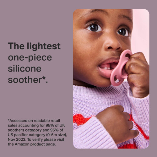 Tommee Tippee Tommee Tippee Ultra-light StayPut Dummy, One-Piece Silicone Design, 6-18m, 4 Pack 2