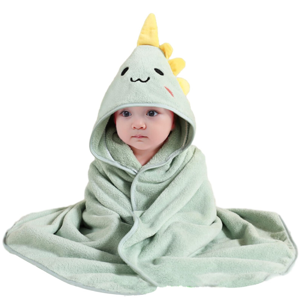 Baby Towels With Hood Ultra Soft Hooded Baby Towels Newborn, Unique Animal Design Baby Bath Towel For Boy And Girl, Dinosaur Coral Hiabsee
