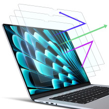 PYS [3-Pack] Anti Blue Light Screen Protector for NEW Macbook Air 13.6 Inch (2025/2024/2022, M4/M3/M2), Anti-Glare Film Matte, Anti-Scratch,