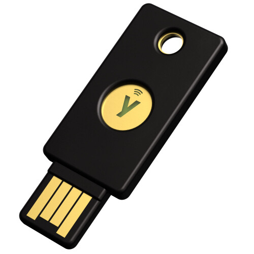 Yubico - Security Key NFC - Black - Two-Factor Authentication (2FA) Security Key, connect via USB-A or NFC, FIDO U2F/FIDO2 certified