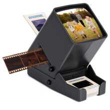 35mm Film and Slide Viewer for Old Slides, Negative/Positive Film 3x Magnification Portable LED Lighted Desktop Viewer with USB Power Cable or Battery