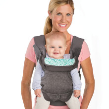 Infantino Flip Advanced 4-in-1 Baby Carrier - Ergonomic, Convertible, Face-in and Face-Out Front and Back Baby Carrier Newborn to Toddler 3.6-14.5 kg,