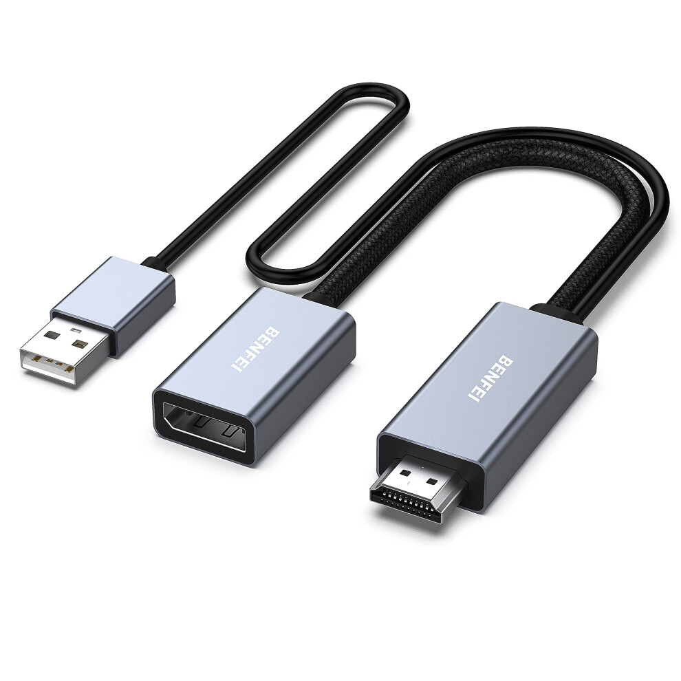 Photos - Other for Computer BENFEI HDMI to DisplayPort Adapter, HDMI Source to DisplayPort Monitor Compatible with PC Graphics Card Laptop PS5 Xbox One(