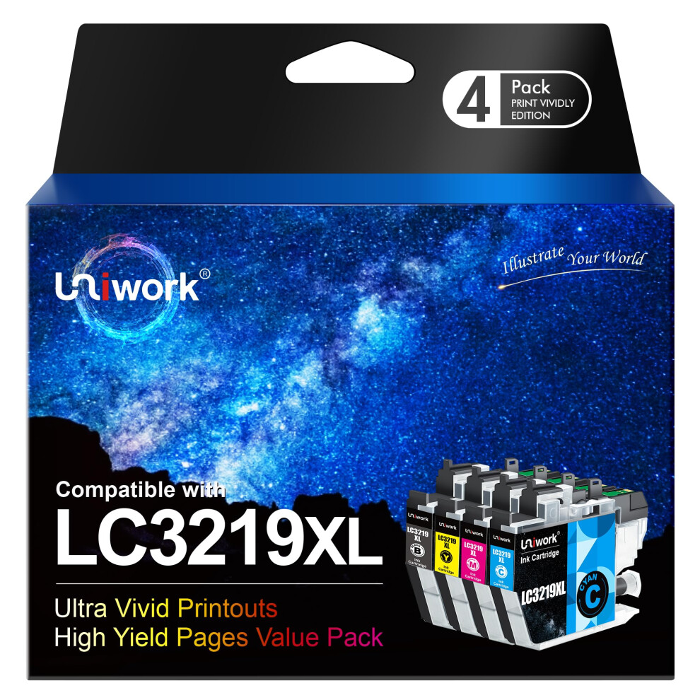 Uniwork Ink Cartridge Replacement For Brother Lc3219xl Lc3219 Lc3217 Compatible With Mfc J5330dw J5335dw J5730dw J5930dw J6530dw J6930dw J6935dw 8000000702241