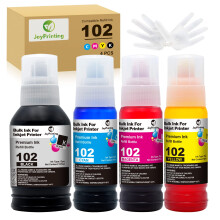 JoyPrinting 102 Ink Replacement for Epson 102 Ink Bottle Refills Compatible with Epson EcoTank ET-2750 ET-2700 ET-2756 ET-2850 ET-2856 ET-2851 ET-3700