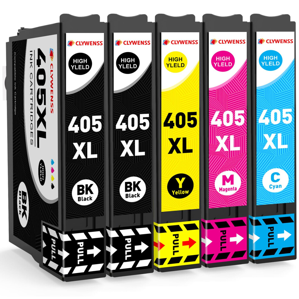 Photos - Printer Part Clywenss 405 XL Ink Cartridges Compatible with Epson 405XL Multipack for WorkForce Pro WF-4820 WF-3820 WF-7310 WF-7830 WF-78
