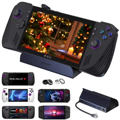 iVANKY 8-in-1 Docking Station for Valve Steam Deck OLED/ASUS ROG Ally X/Lenovo Legion Go/MSI Claw, ROG Alloy/Stream Deck Dock Hub with HDMI 4K@120Hz,
