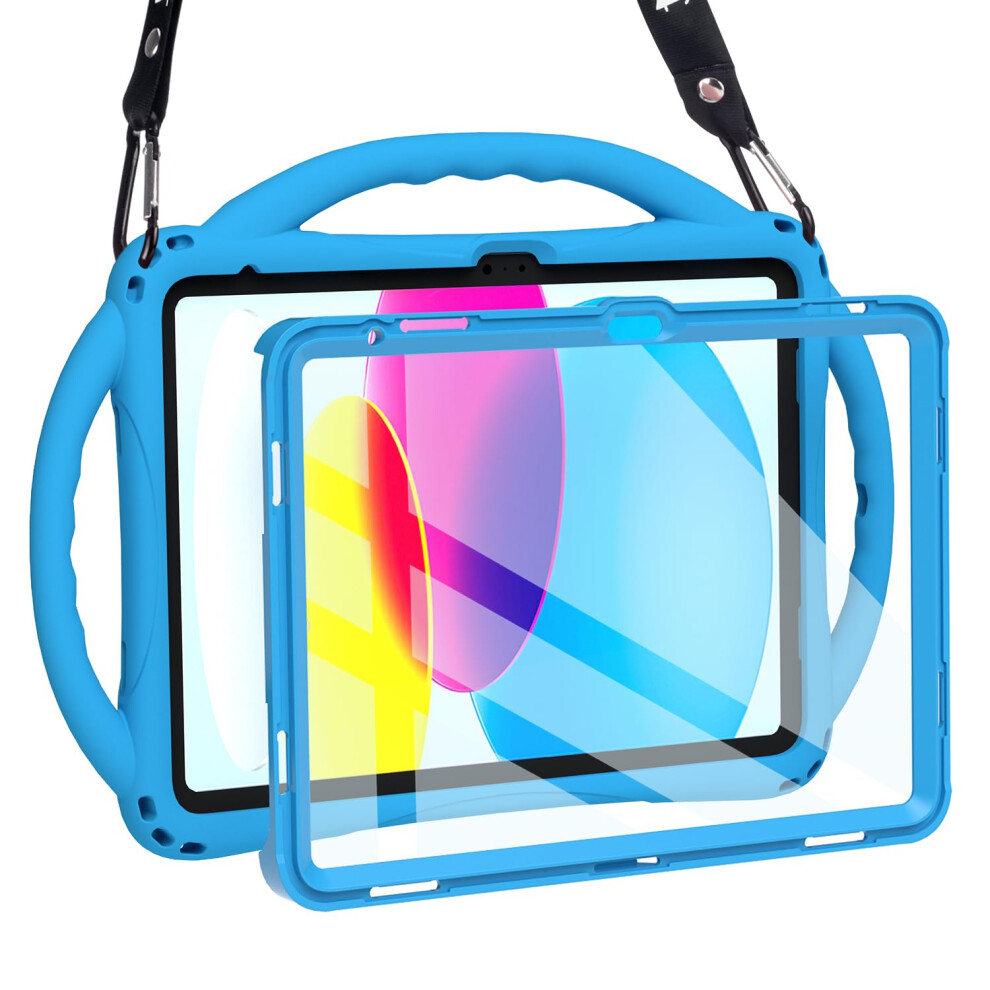 Topesct Kids Case For Ipad A16 11Th/10Th Generation (2025/2022) 11Inch/10.9Inch- Made Of Kid-Friendly Silicone, With Built-In Screen Protector, 8000000702944