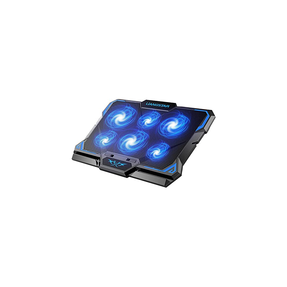 Liangstar Laptop Cooling Pad, Laptop Cooler With 6 Quiet Led Fans For 15.6-17 Inch Laptop Cooling Fan Stand,Switch Control Fan Speed Function 8000000706164