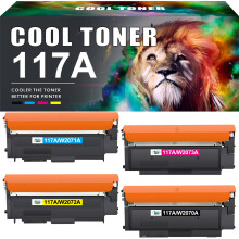 Cool Toner 117A Cartridge Compatible with HP Color Laser MFP 178nw 179fnw 150nw 150a 178nwg 179fwg 178 179 150 W2070A W2071A W2072A W2073A 117A Ink