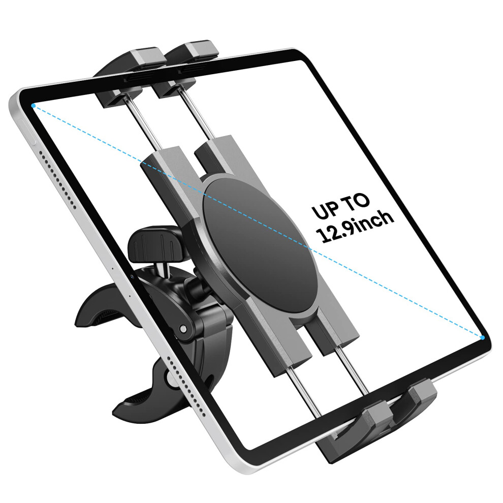 Spin Bike Tablet Holder Mount, Phone Ipad Holder Stand Exercise Bike Handlebar Mount For Stationary Bicycle, Treadmill, Microphone Stand, Fit For Ipad 8000000708618