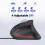 TeckNet TECKNET Wired Ergonomic Mouse, 6400DPI Wired Vertical Mouse 6-Button Silent Mouse with 4 Adjustable Levels DPI, 1.5 m USB Cable Optical WiredMouse for 2