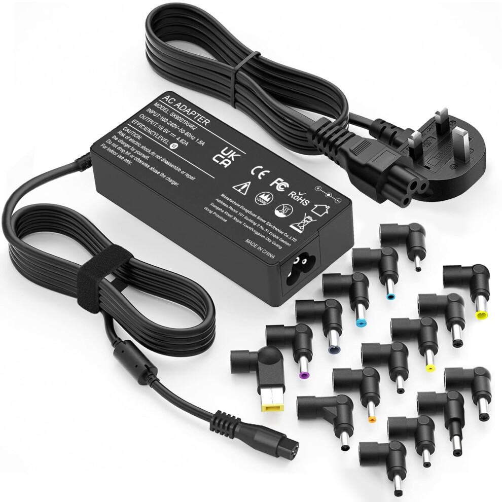 90W Universal Laptop Charger Replacement For Hp Lenovo Dell Acer Asus Toshiba Geteway Samsung Ibm Fujitsu Notebook Ultrabook Chromebook Computer 8000000709097