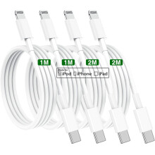 USB C to Lightning Cable Apple Original (4pack 1M+2M),[Apple MFi Certified] iPhone Fast Charger Cable USB-C Charging Cord for iPhone 14/13/12/14 Pro