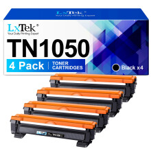 LxTek Compatible Toner Cartridge Replacement for Brother TN1050 - 4-Pack (Black) - Compatible with HL-1110, 1210W, 1212W, 1112, DCP-1510, 1610W,