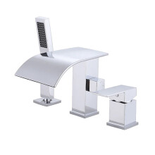 Elegante Chrome Waterval Douchekraan met Keramisch Messing Ontwerp