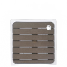 Compacte RV-toiletbasis met verborgen doucheplaat en antislipmat - 60x60cm retrofitaccessoire voor kleine badkamers