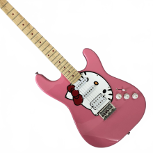 Schattige kitten elektrische gitaar met esdoornvingerbord en veelzijdige pickups - Perfecte nieuwjaarsgeschenk met snelle levering