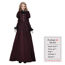 Elina BJD Pop 1/3 - Elegante aristocratische dame in vintage paarse jurk resin kunst speelgoed door Shuga Fairy