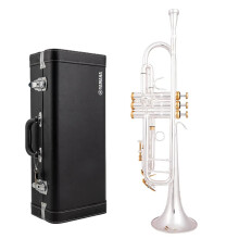 Premium Japanse 8335 BB Trompet - Zilveren Gelakte Professionele B-Klaviertrompet van Brons met Lederen Case