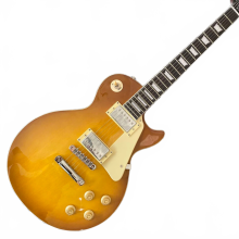 Olijfgroene elektrische gitaar met rozenhouten toets en dubbele pickups - chroom hardware
