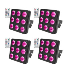 4-delige RGBW LED Par-lichtset met DMX512 en geluid-activatie voor DJ-shows, concerten en feesten