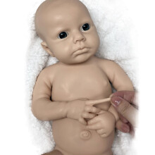 18-inch onbewerkt volledig lichaam siliconen reborn pop - genderneutraal babygift