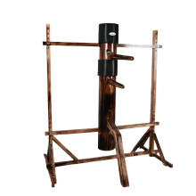 Verstelbare Wing Chun houten dummy met frame - 4 kleuren massief houten kungfutraining dummy