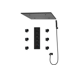 Deluxe LED Regendouche Set met Constante Temperatuur Klep & Zijmassagejets (16-20 Inch, 400-500mm)