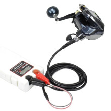 Hoogcapaciteit 12V elektrische opwindspoel met lithiumbatterij voor zeevissersboten Ãâ‚✠inclusief powerbag, riemen en 1A-oplader