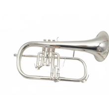 Premium zilveren flugelhorn in B-groot, professionele koperen trompet voor musici