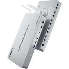 8K 60Hz HDMI Media Player Box met 10 poorten, USB 3.0, Android 10, WiFi en ondersteuning voor 1 invoer / 10 uitvoer video