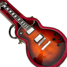 Aangepaste LP elektrische gitaar - Donkere Sunburst esdoorn top met rosewood toets en chromen hardware, dubbele pickups