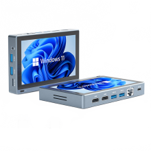 Higole Gole 1 Pro: Fanless Intel J4125 Mini PC met Windows 11, 8GB RAM, 256GB SSD, 2500mAh batterij, 4K touchscreen tablet