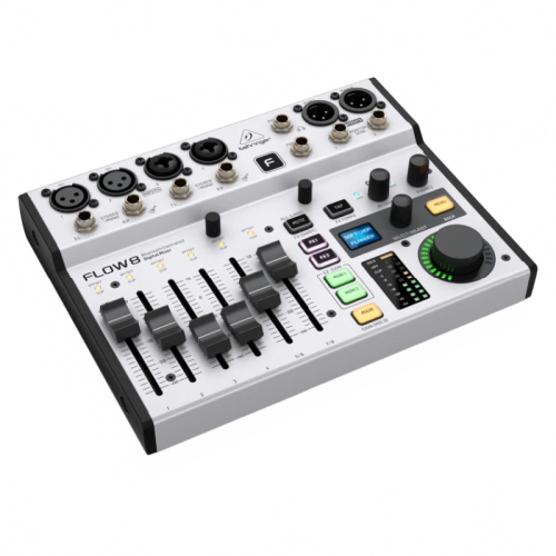 Behringer FLOW8: 8-in-1 Digitale Mixer & USB Audio Interface met 48V Phantom Power