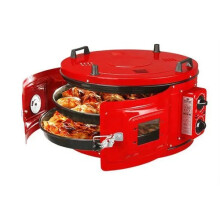 Reputatie Lux ronde oven met thermostaat en dubbele bakplaat - standaardmaat
