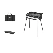 Naturehike draagbare kampeer-BBQ houtskoolgrill - in hoogte verstelbaar, inklapbare tafelmodelkookplaat en buiten kookgerei standaard