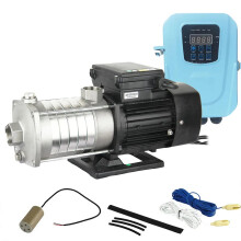EfficiÃƒÂ«nte 1PK Zonne-energie Zelfaanzuigende Waterpomp met MPPT Controller - 72V DC Versterkingspomp, SS304 Impeller voor Landbouw en Irriga