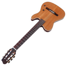 39-inch stille klassieke gitaar - 6-snarige solide dennenhouten top, okoumÃƒÂhouten achterkant, hoogglans afwerking met pickup