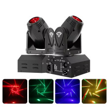 Dynamisch Duo: 10W Mini LED Moving Head Lights met RGBW 4-in-1 DMX512 voor Spectaculaire Podiumeffecten