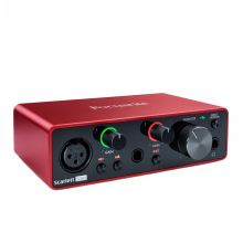 Focusrite Scarlett Solo 3e generatie USB-audio-interface - Professionele 2x2 geluidskaart voor microfoongebruik