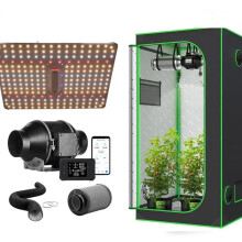 Slim 2x2 Binnenkweektent Kit met WiFi App Bediening, Inline Duct Ventilator, Filtercombinatie en Samsung LED Verlichting